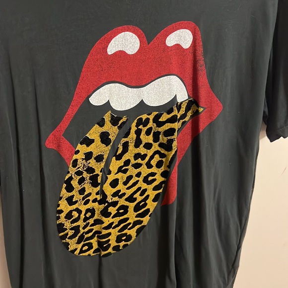 Daydreamer by Free People Rolling Stones Tee Grey Size Small - Picture 3 of 6